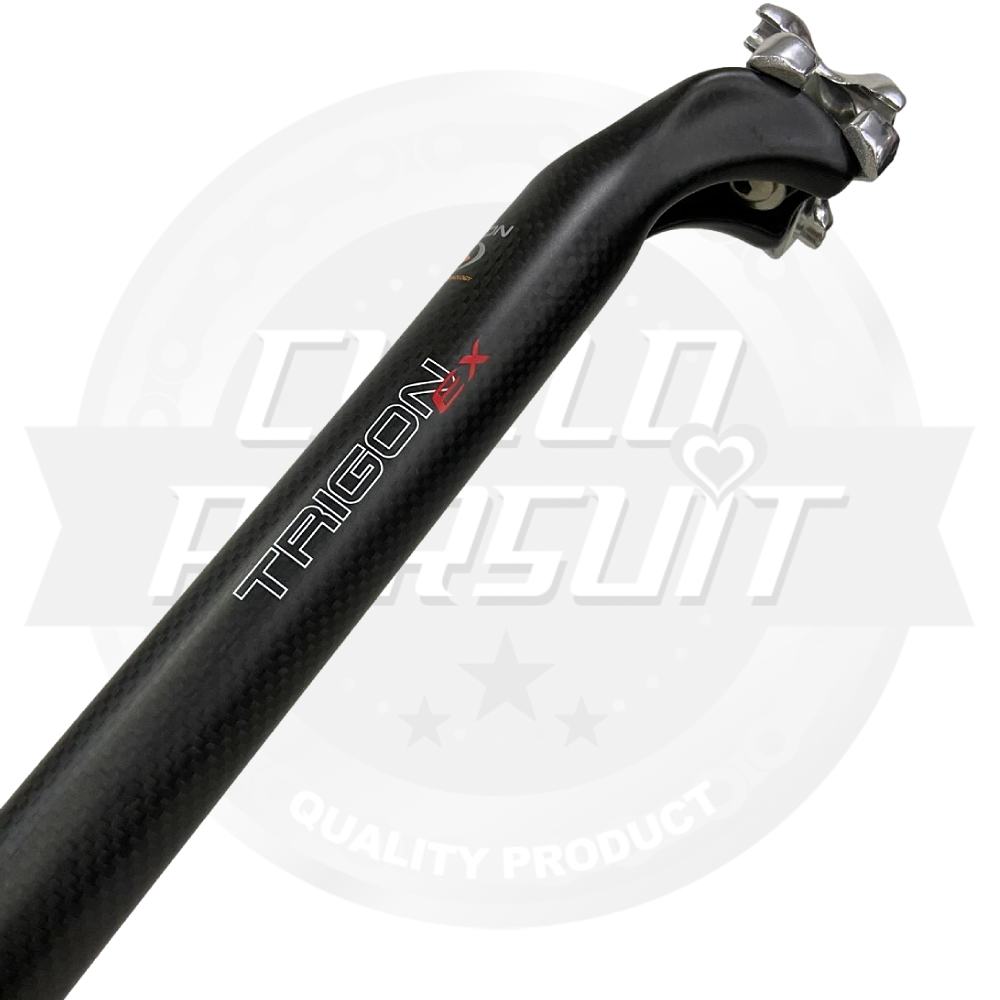 TRIGON(トライゴン)EX Carbon Seatpost(カーボンシートポスト)(SP138/φ30.9/350/25mm Setback/3K/マットブラック)