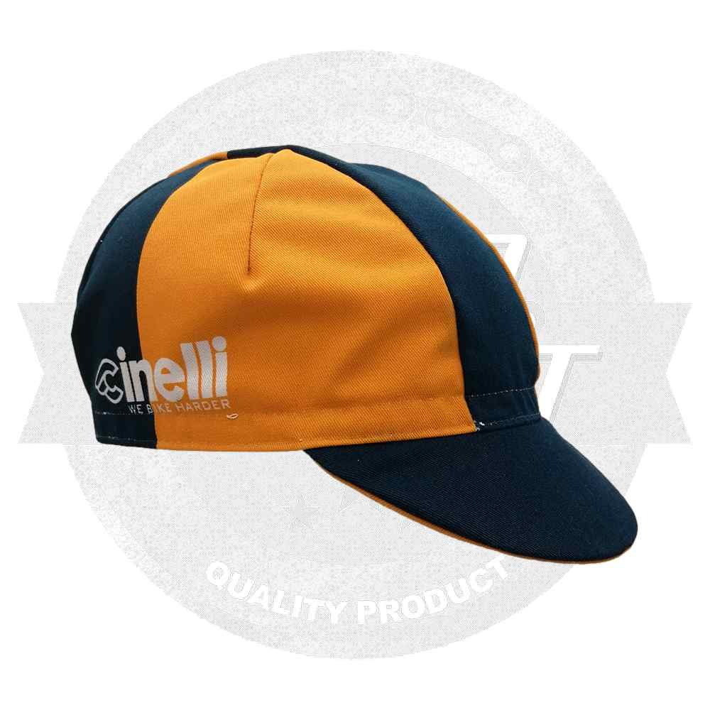 Cinelli(チネリ)キャップ(WE BIKE HARDER/オレンジ)