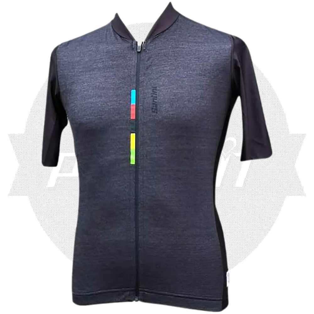 Santini(サンティーニ)UCI RAINBOW TRAINING JERSEY OFFICIAL FAN LINE(ユーシーアイレインボートレーニングジャージオフィシャルファンライン)(ブラック)