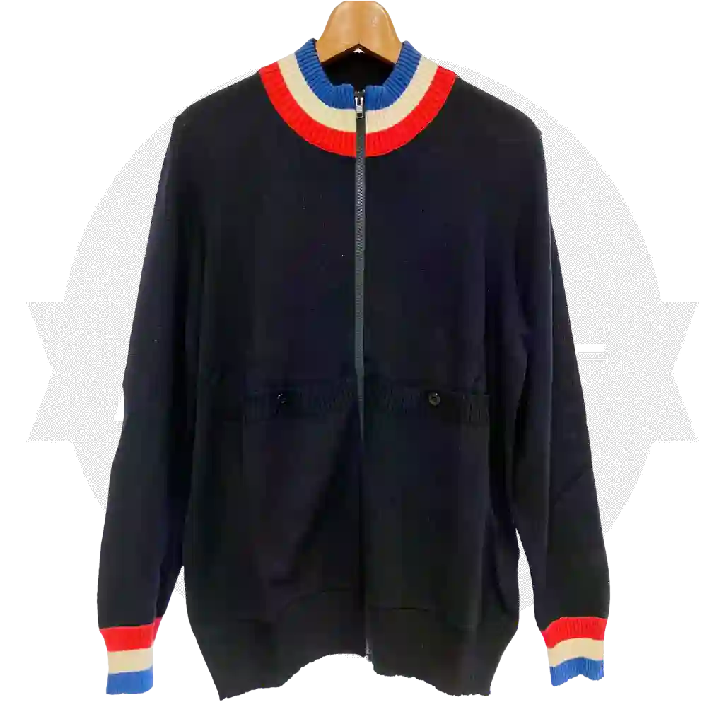 De Marchi(デマルキ)Camo Knit Bomber(カモニットボンバー)(ネイビー)