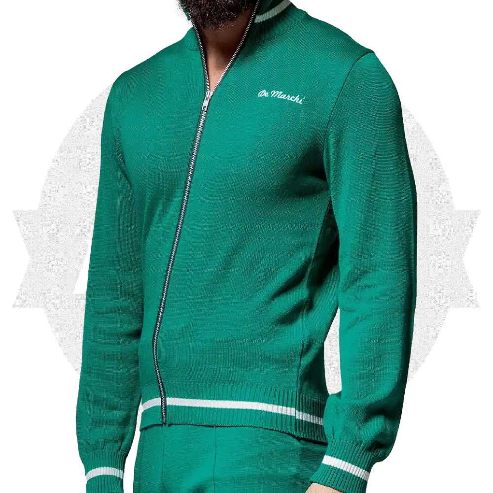De Marchi(デマルキ)Merino Track Suit Jacket(メリノトラックスーツジャケット)(グリーン)