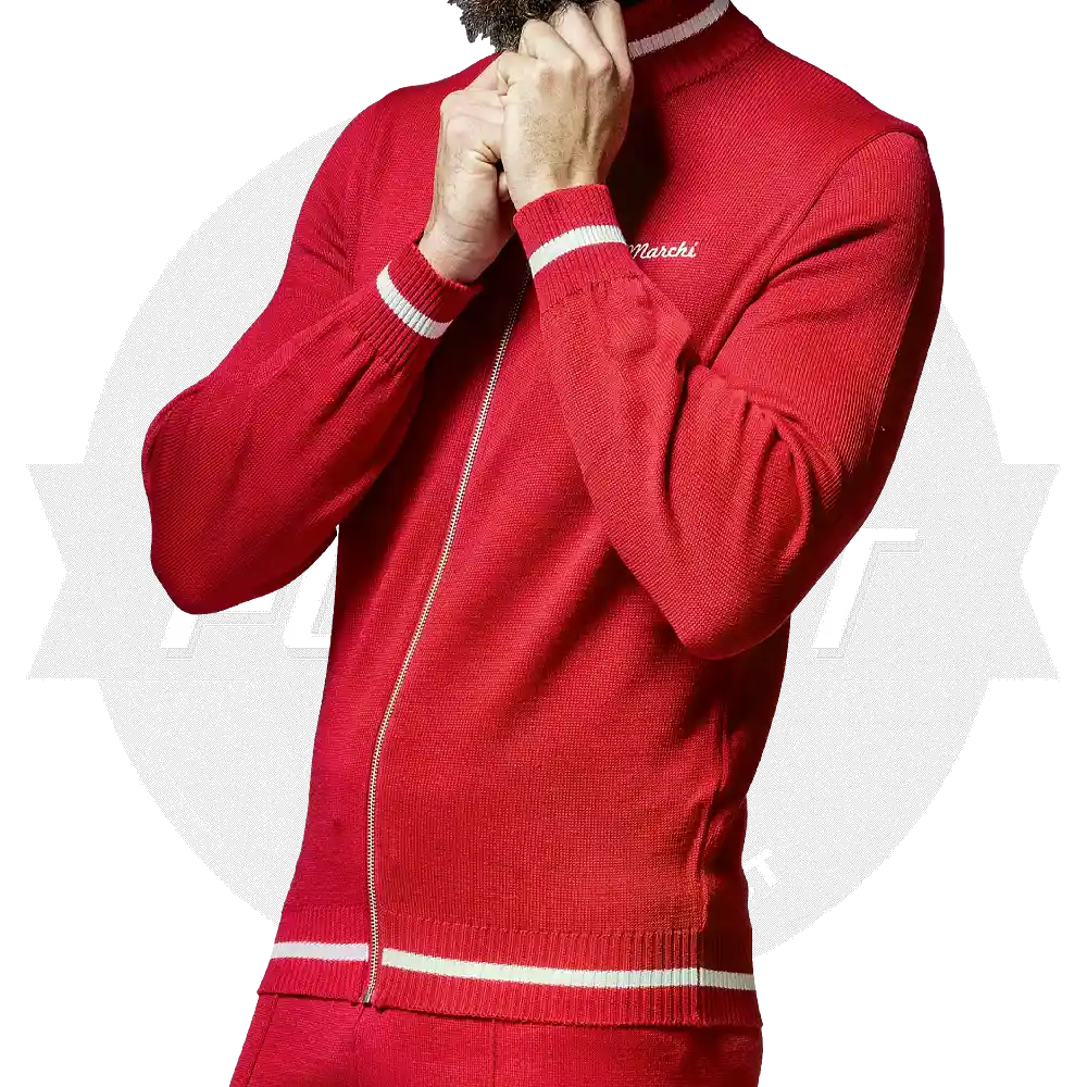 De Marchi(デマルキ)Merino Track Suit Jacket(メリノトラックスーツジャケット)(レッド)